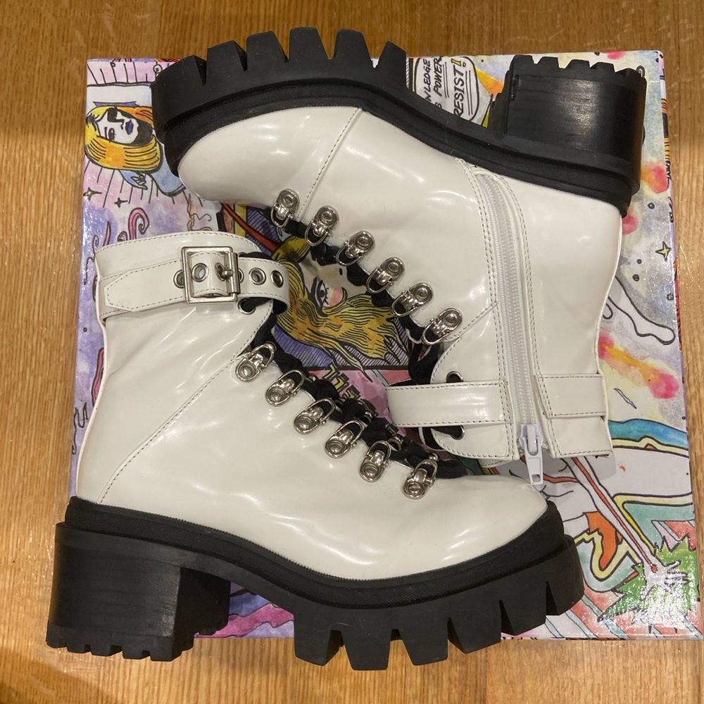 Jeffrey Campbell White Czech boots